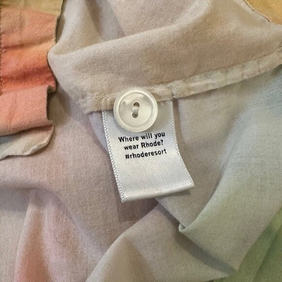 Rhode tie dye button front shirt M - Picture 4 of 8